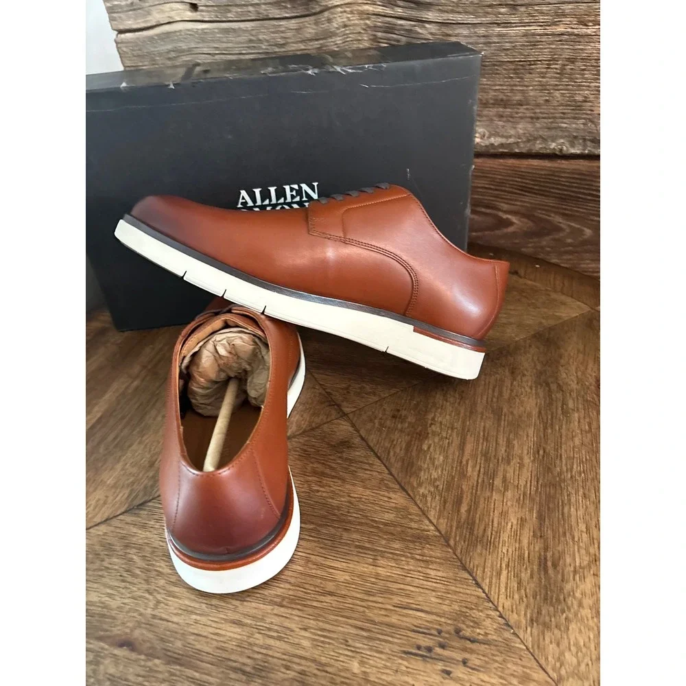 Allen Edmonds Carson Chili Leather Derby Shoes 8.5 3E Wide 6839 Mens Dress Shoe